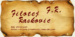 Filotej Rašković vizit kartica